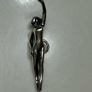 Silver Figurine Brooch